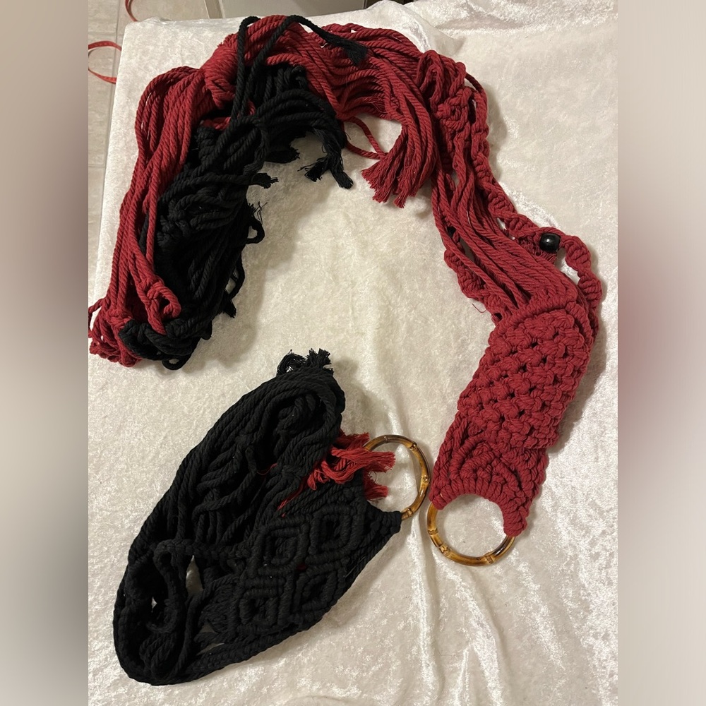 Macrame plant holders-Two